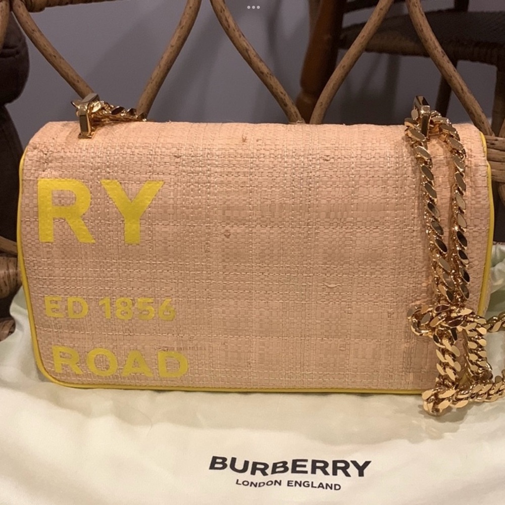 ‼️WOW‼️Burberry Small Lola Rafia crossbody Purse‼️EUC. - Picture 6 of 12
